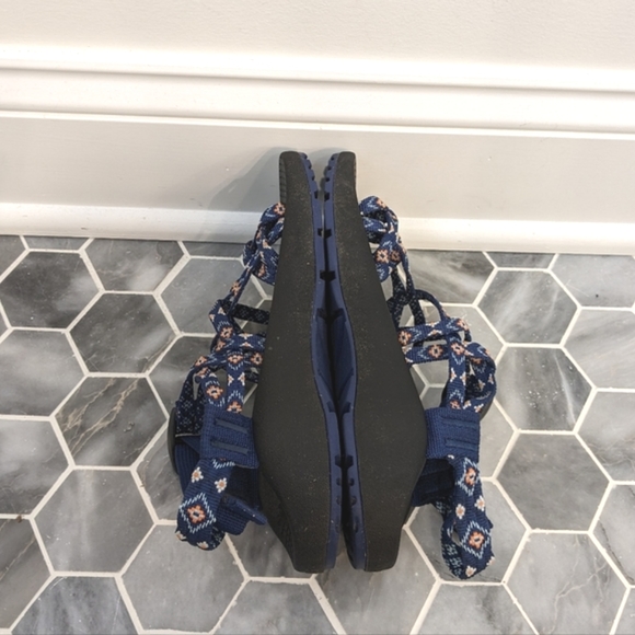 Chaco ZX2 Aztec Southwestern Blue Print Outdoor Hiking Sandals - Picture 5 of 7